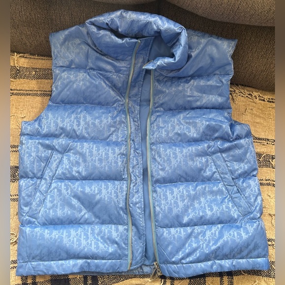 Dior Blue Oblique Gillet Puffer Vest - Authentic Size 52 Excellent Condition - Picture 13 of 16